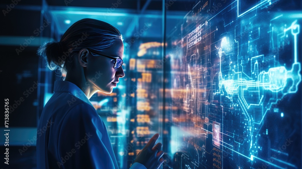 AI Health Teach Application for Medication, futuristic medical concept AI Health Teach Application for Medication, futuristic medical concept