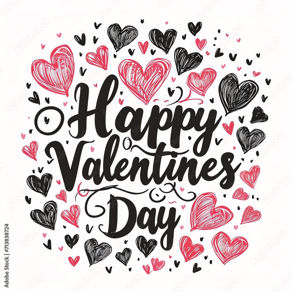 Artistic Happy Valentine's Day Calligraphy Artistic Happy Valentine's Day Calligraphy