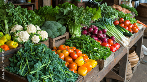 Organic fresh harvested vegetables. High quality photo