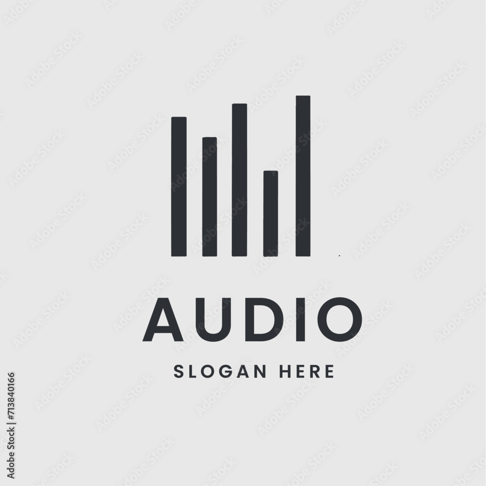 audio logo design in a monochrome simple style audio logo design in a monochrome simple style