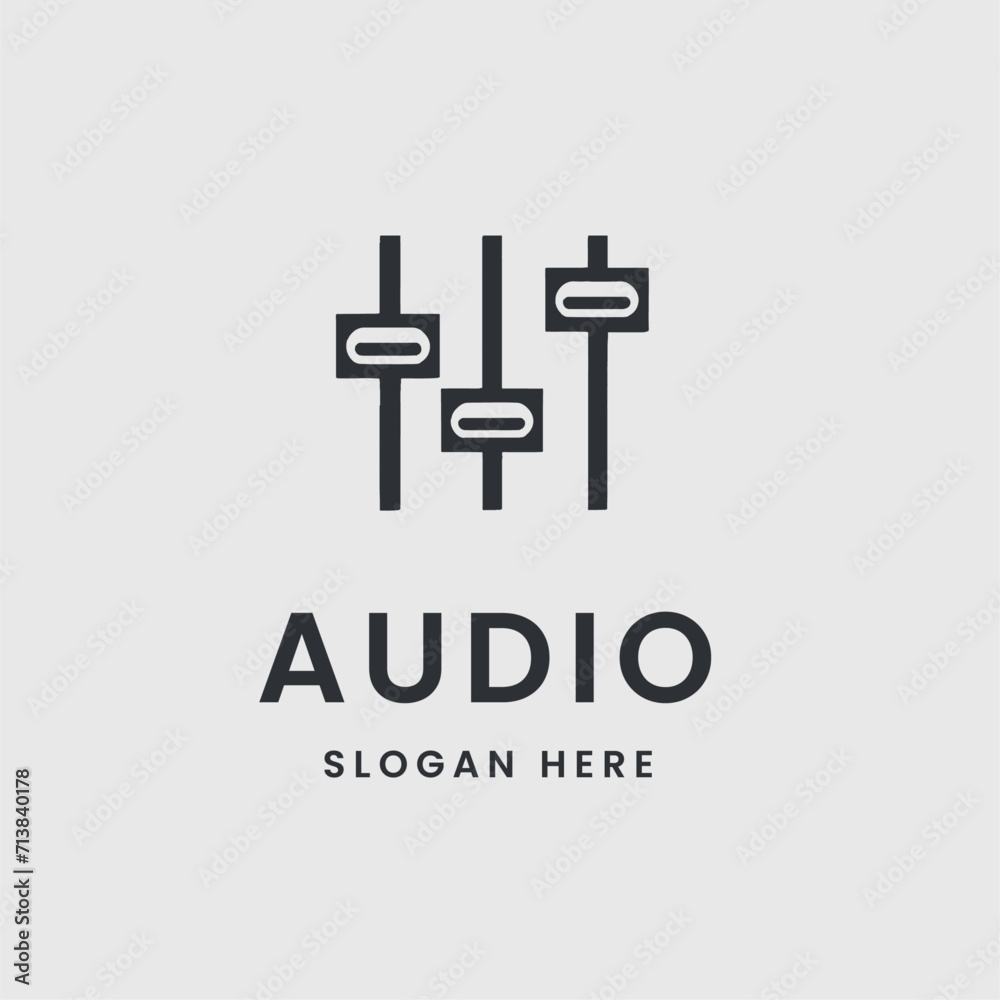 audio logo design in a monochrome simple style audio logo design in a monochrome simple style
