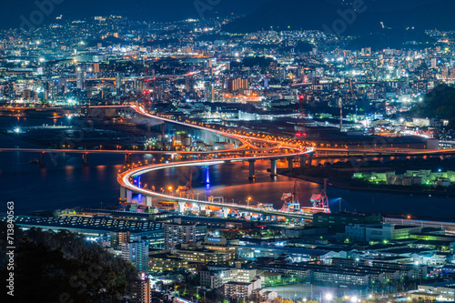 串掛林道から望む広島市の夜景 © Kinapi