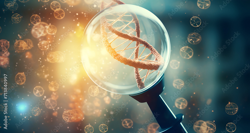 DNA and research concept DNA molecule Researchers visualise