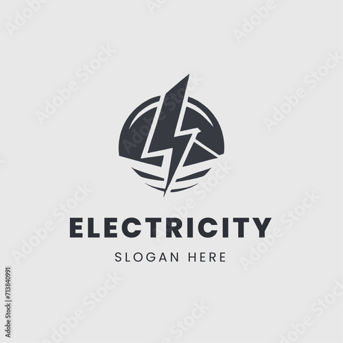 Free Download electrical logo in a monochrome - GFXLoad