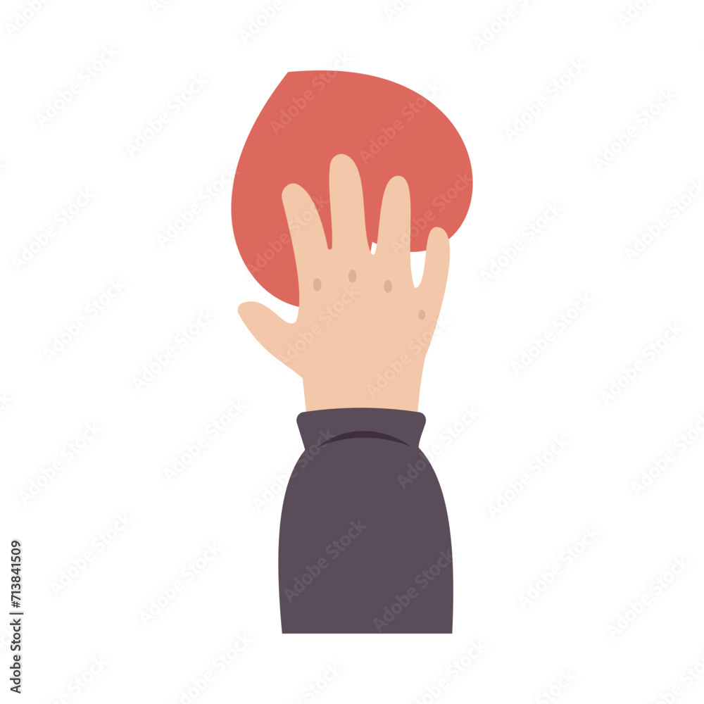 Heart holding by diverse hands. Vector illustration concept for sharing love, helping others, charity supported by global community Heart holding by diverse hands. Vector illustration concept for sharing love, helping others, charity supported by global community