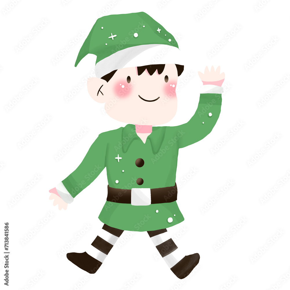 St Patrick's Day Leprechaun Elf Cartoon Illustration with Christmas Fun and Irish Celebration Vibes