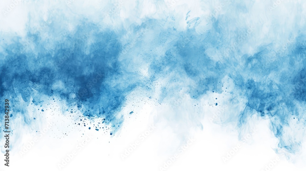 Abstract background of watercolor shades, blurry and defocused, resembling a cloudy blue sky, AI Generated.