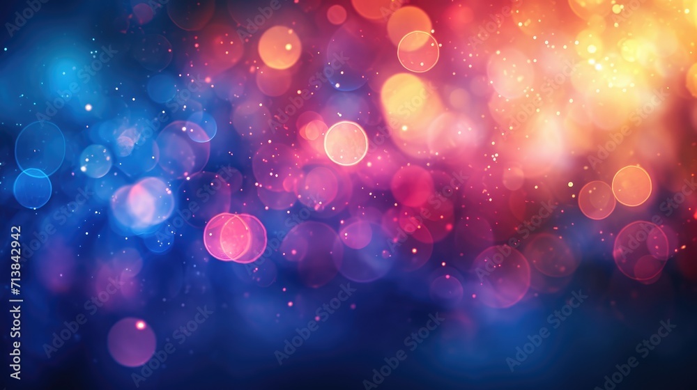 Luxurious colorful bokeh background with abstract light blur, AI Generated.