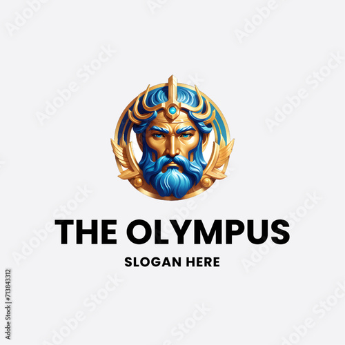 God of Olympus logo design 3 color