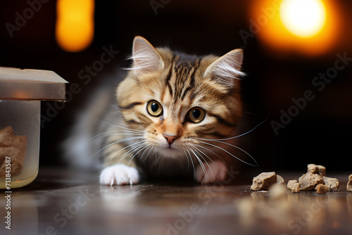 Little cat playing