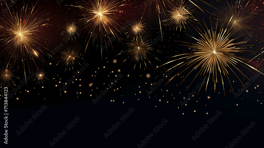 Happy New Year, burning fireworks with bokeh light background Happy New Year, burning fireworks with bokeh light background