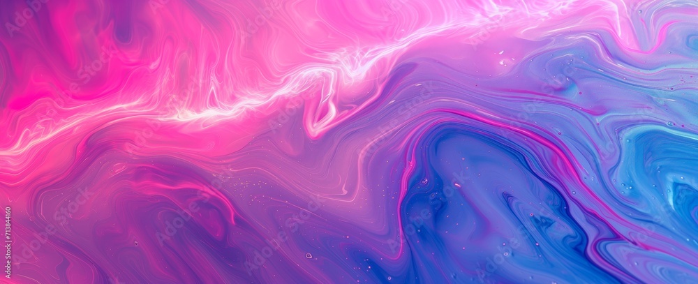 Fluid Rainbow Elegance on Purple Canvas
