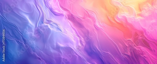 Abstract Iridescent Swirls on Purple