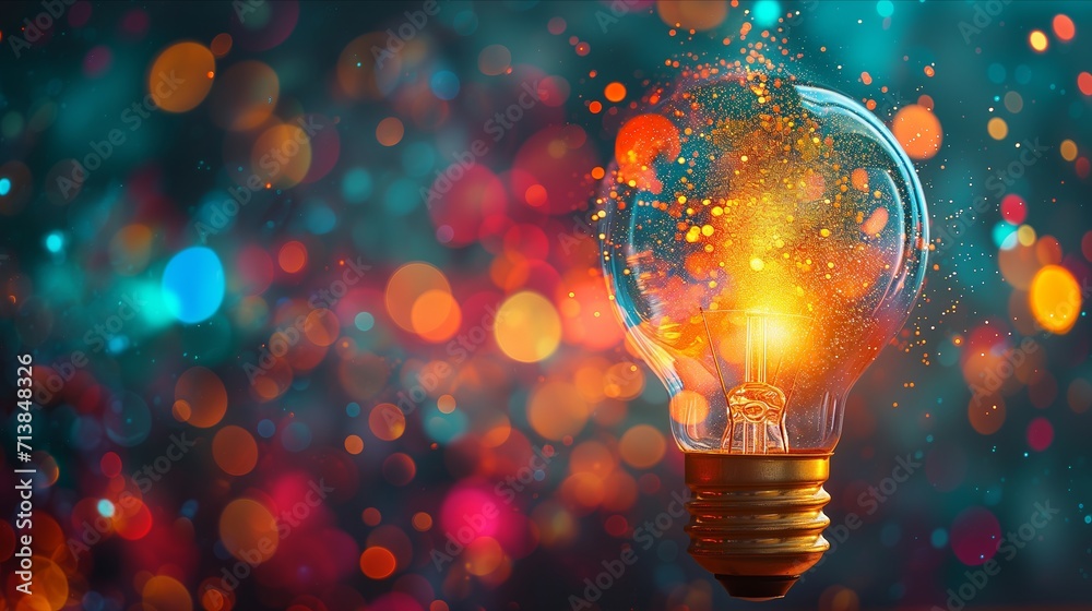 Creative light bulb Think different creative idea concept Creative light bulb Think different creative idea concept