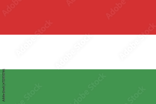 Hungary flag national emblem graphic element illustration template design. Flag of Hungary- vector illustration photo