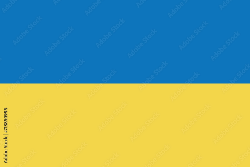 Ukraine flag national emblem graphic element illustration template design. Flag of Ukraine - vector illustration - obrazy, fototapety, plakaty 