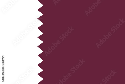 Qatar flag national emblem graphic element illustration template design. Flag of Qatar- vector illustration
