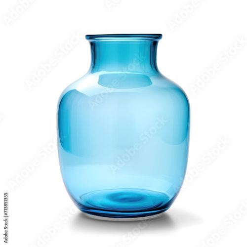 Clear blue vase isolated on transparency background PNG