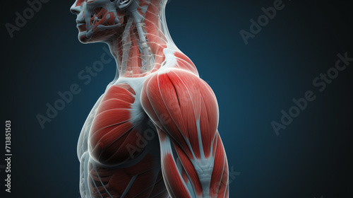 3d medical illustration of a mans shoulder