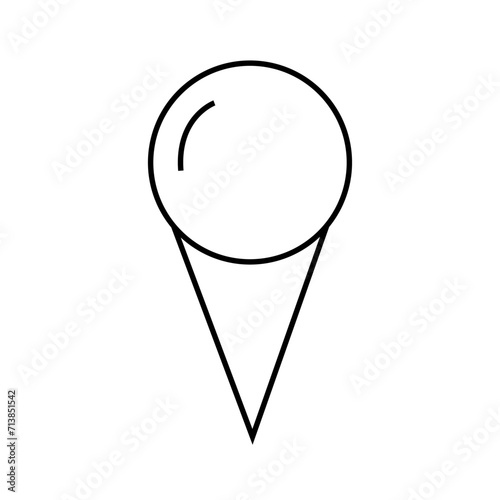 Ice cream cone icon isolated.