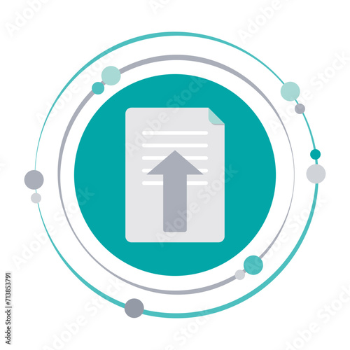 Upload document file vector illustration graphic icon symbol