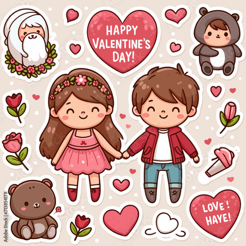 cute illustration of a couple holding hands with a romantic feel