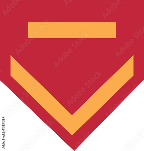 Shoulder pad military officer mark for the DEKANEAS OVA (CORPORAL) insignia rank in the Hellenic Army