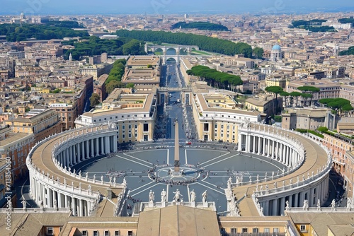 The Vatican in Rome, Italy, aerial panoramic view