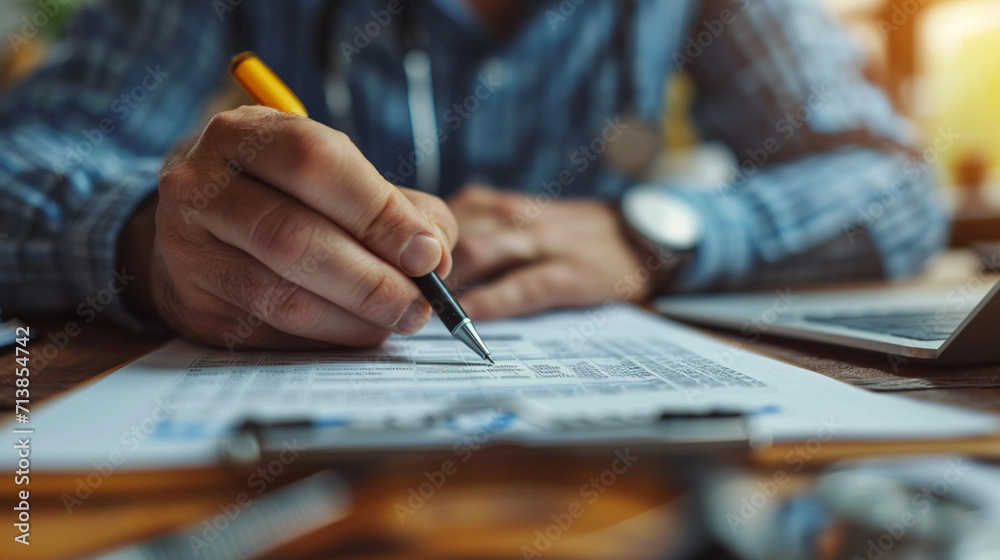 Doctor taking notes in his notebook, hospital, medical concept Stock ...