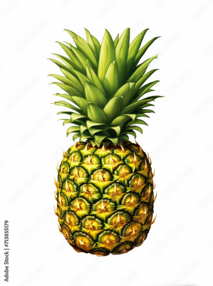 Fototapeta premium Isolated Pineapple on White Background