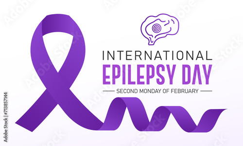 International Epilepsy Day is observed every year in February 12. Vector illustration on the theme of International Epilepsy Day. Template for banner, greeting card, poster with background.