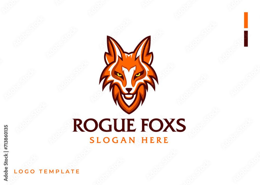 Fox head simple mascot style vector logo illustration Fox head simple mascot style vector logo illustration