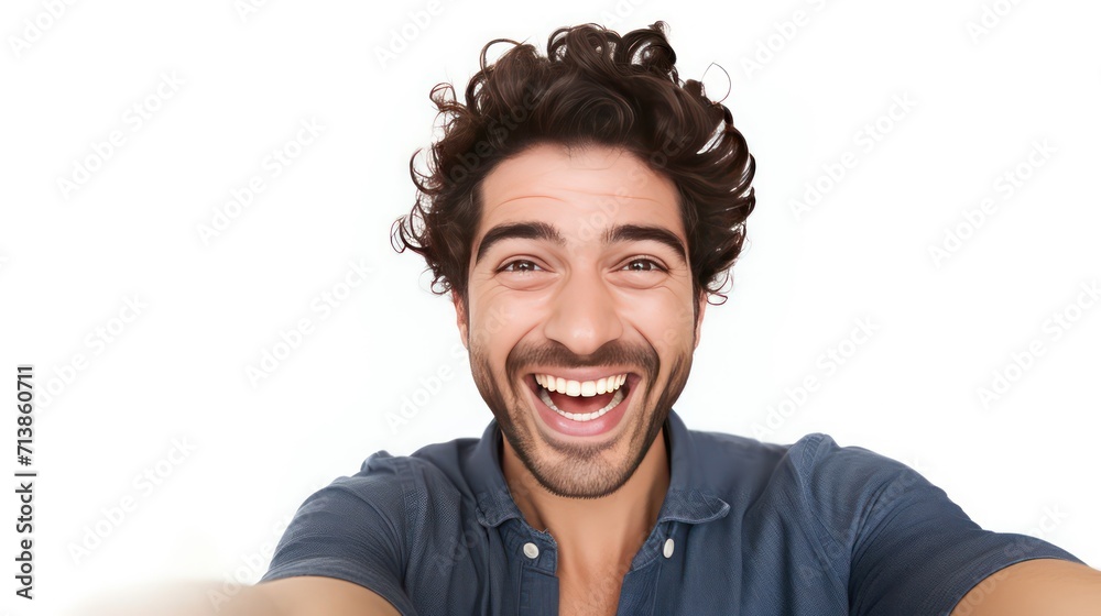 smiling man on a white background smiling man on a white background