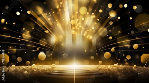 golden awards background on stage