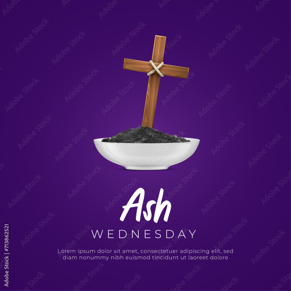 Ash Wednesday Post With Religious Christian Symbol For The Beginning Of ash-wednesday-post-with-religious-christian-symbol-for-the-beginning-of