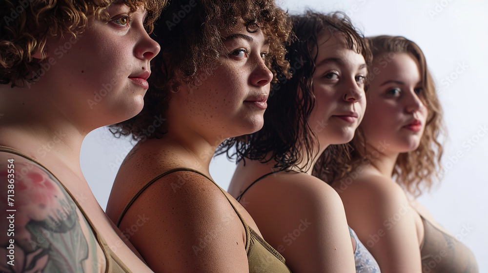 Obraz premium Array of human silhouettes representing diversity. High quality photo