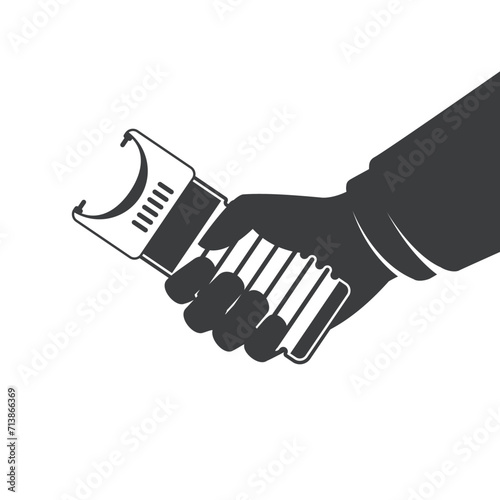 Police electric shocker in hand isolated. Shocker for protection. Taser is an electric weapon.