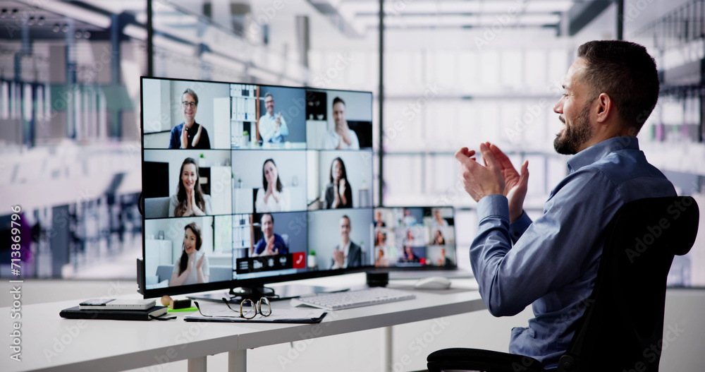 Virtual Video Conference Business Meeting Online