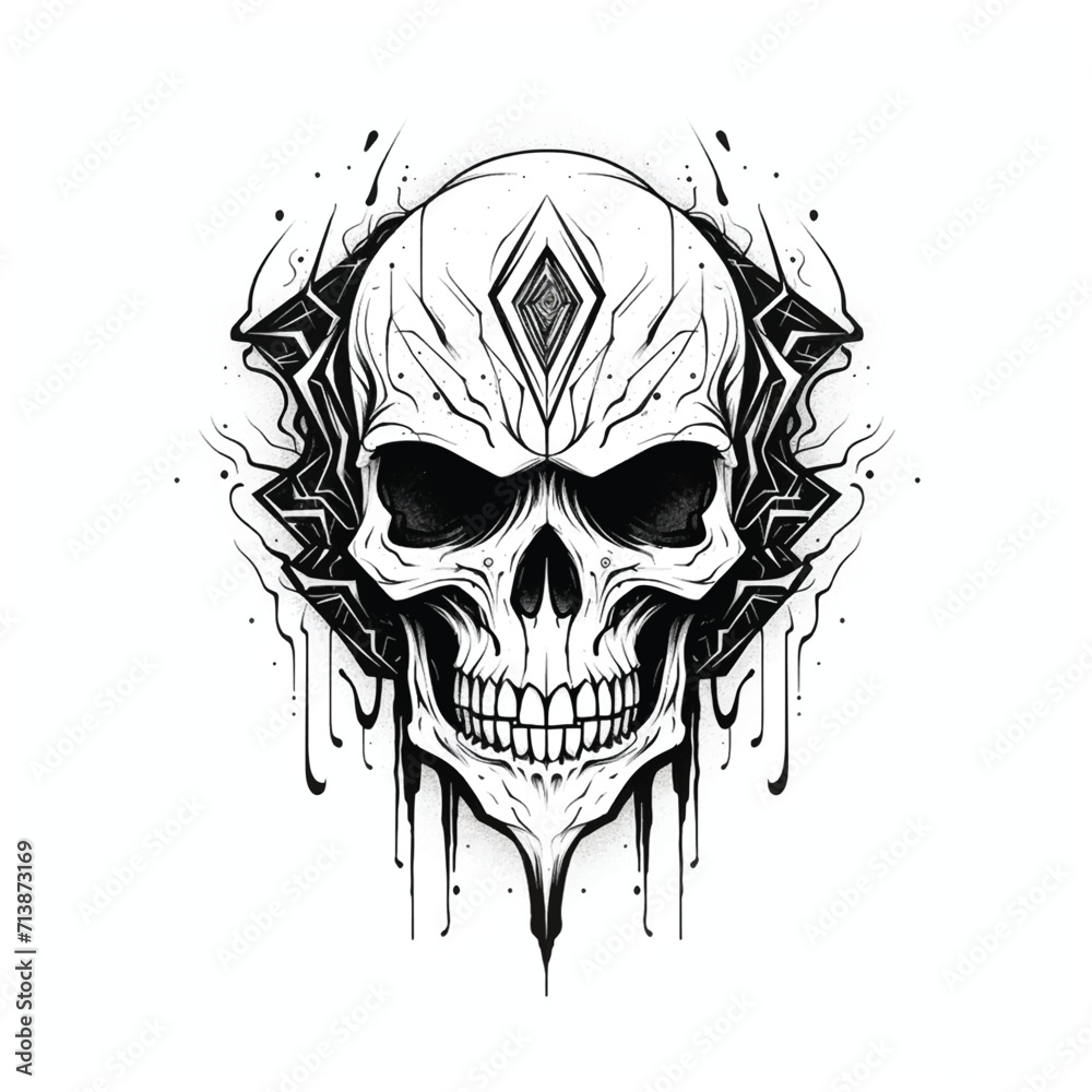 Bearded skull logo mouth scary skeleton masks skeleton sunflower ...