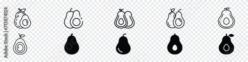 Garden fresh avocado icon, avocado outline icon fruit and vegetable. Avocado Icon, Avocado Icon Food Fruits Outlined silhouette, Avocado Line Icon, Avocado icon black. Single fruit icon.
