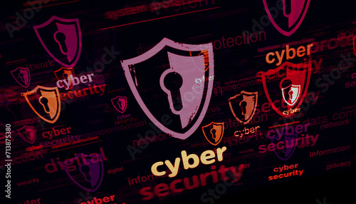 Cyber security symbol illustration