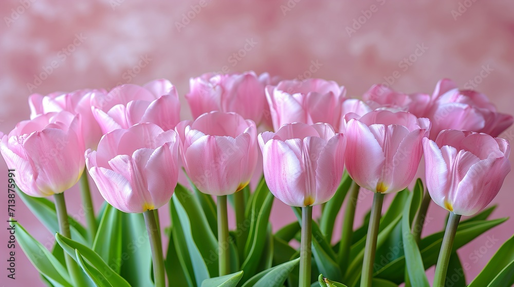 Fototapeta premium pink tulips in spring