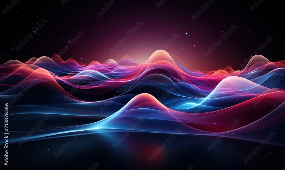 Abstract waves background. Created with Ai