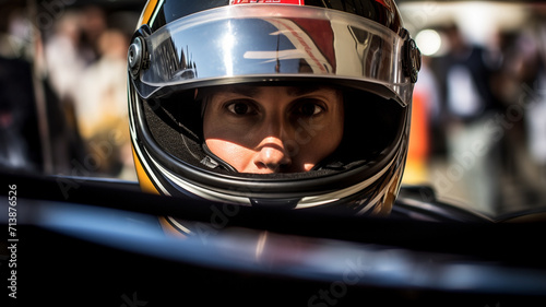 The driver's helmeted reflection © sema_srinouljan