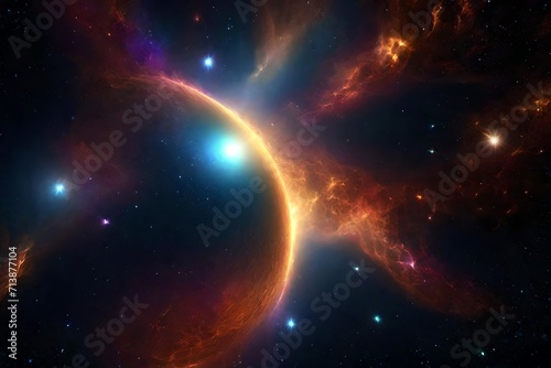 Nebula in space, colors in space