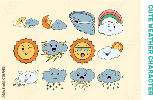 Cute Weather Character Illustration