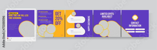 Cleaning services social media carousel, commercial cleaning company Instagram carousel