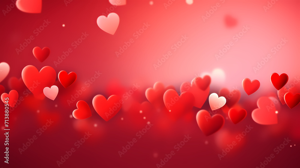 Valentine's Day background with hearts, love and romance background