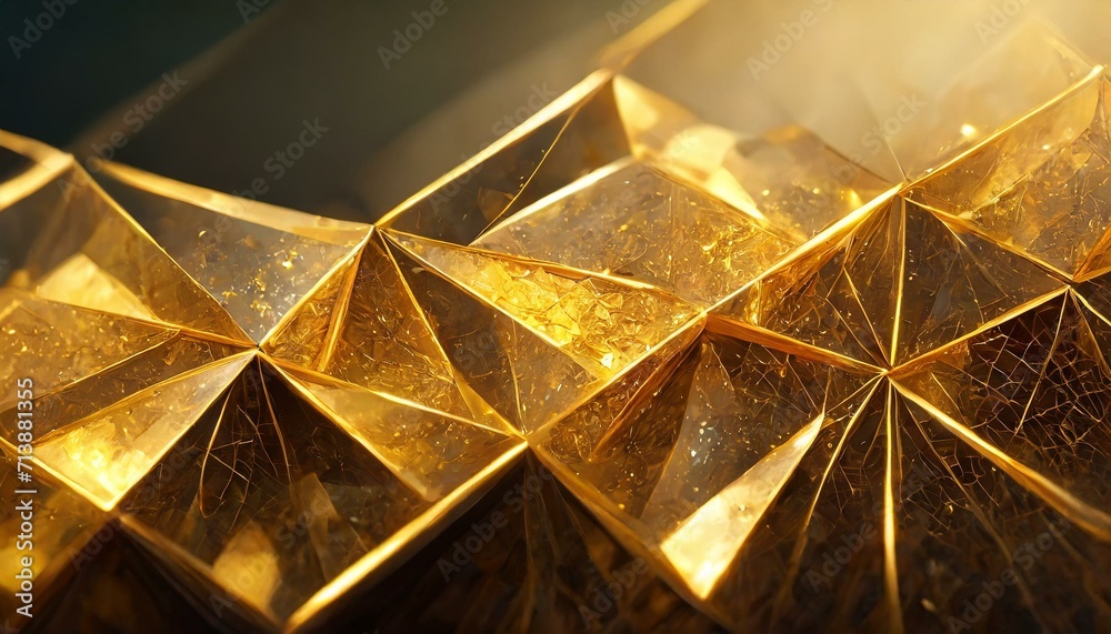 Naklejka premium Abstrakcyjne złote geometryczne tło 