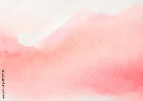 サーモンピンクの水彩テクスチャ